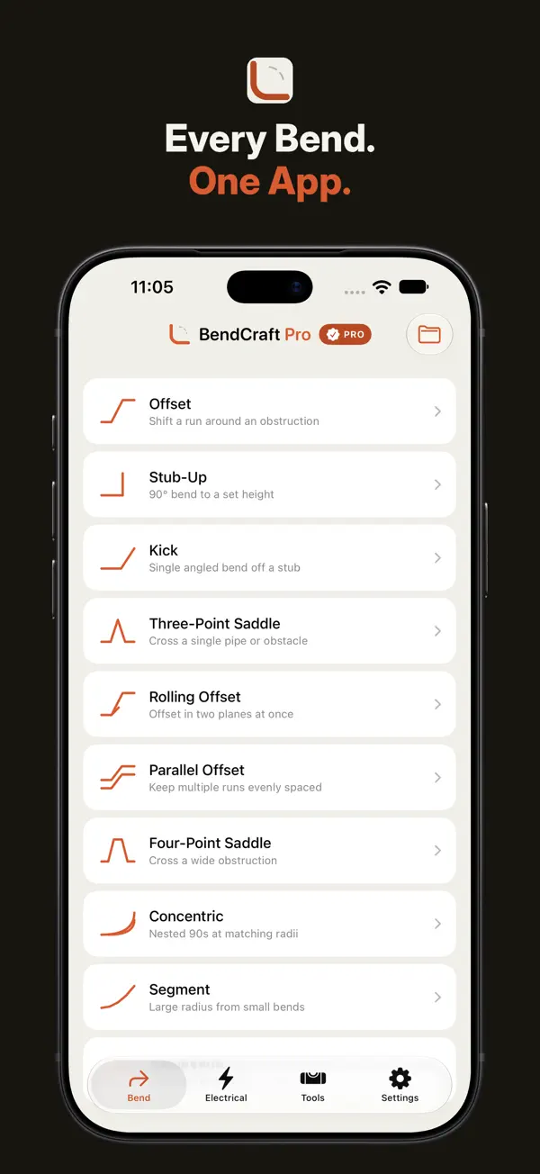 BendCraft Pro on iPhone, screenshot 3 of 6
