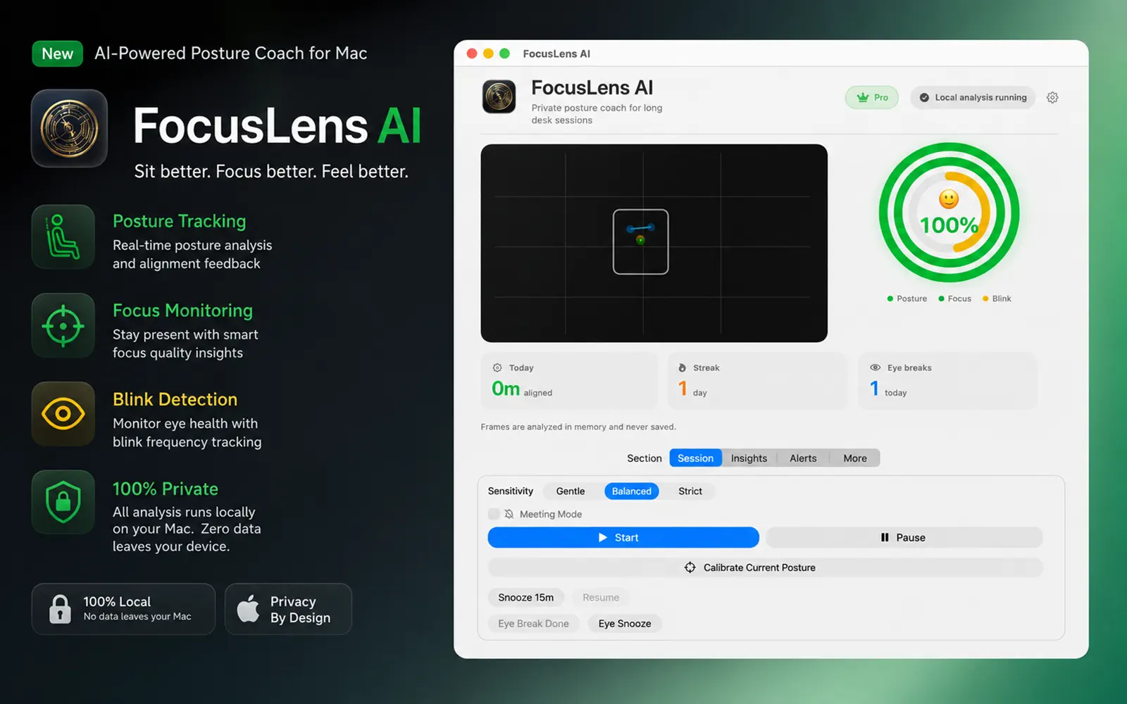 FocusLens on Mac, screenshot 1 of 4