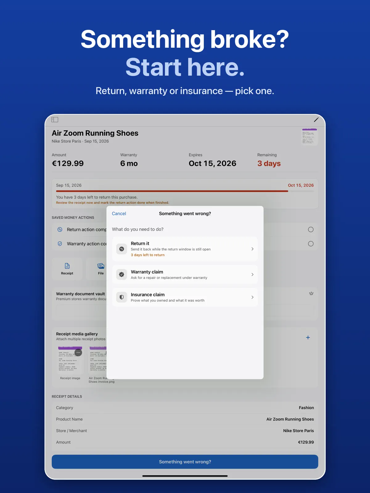KeepSlip on iPad, screenshot 4 of 4