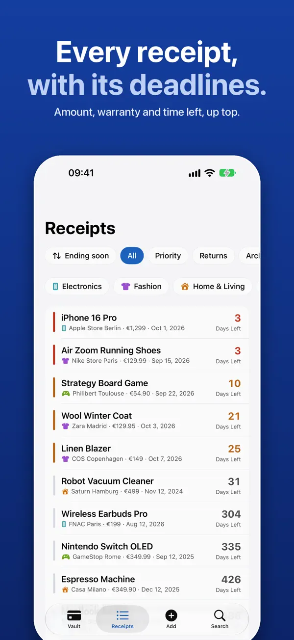 KeepSlip on iPhone, screenshot 3 of 5
