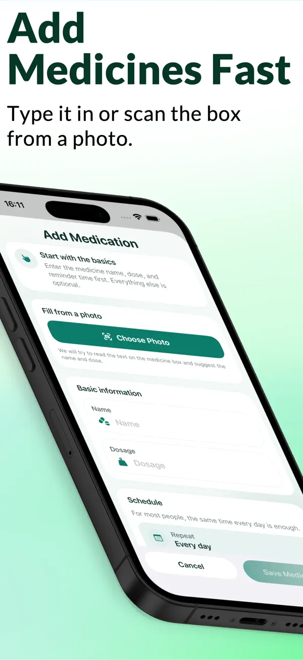 SafeBeat Medication Reminder on iPhone, screenshot 2 of 5