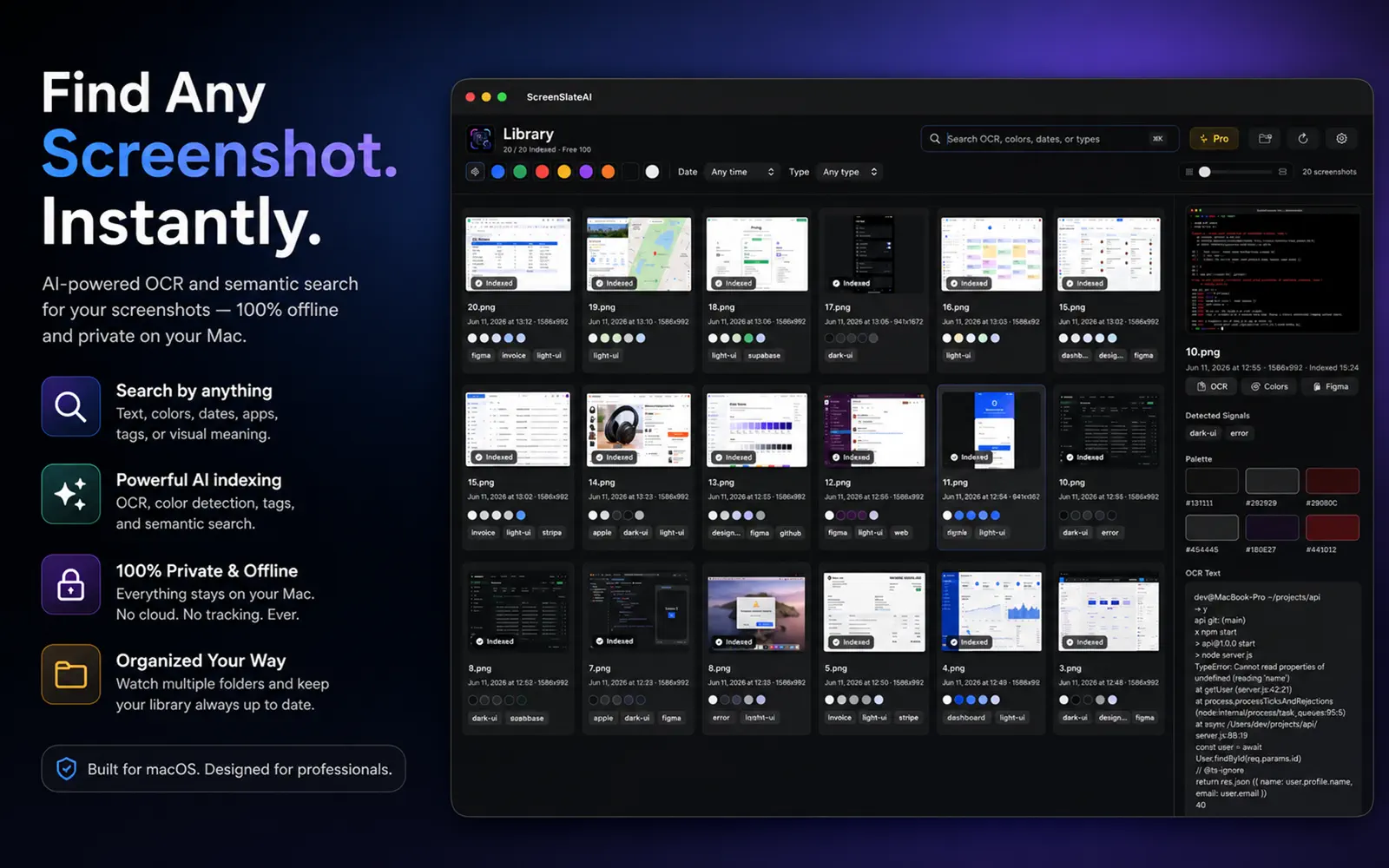 ScreenSlate on Mac, screenshot 1 of 4