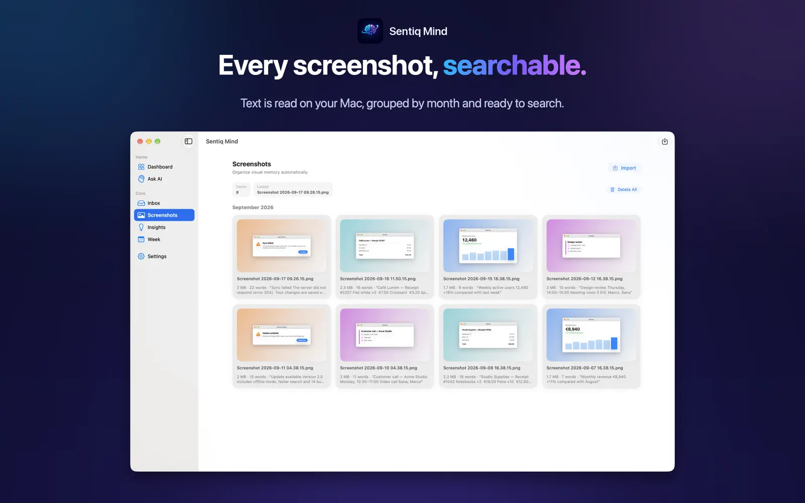 Sentiq Mind on Mac, screenshot 4 of 6