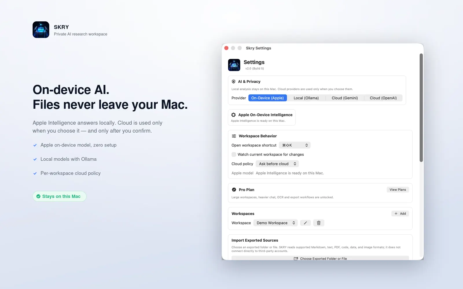 SKRY on Mac, screenshot 3 of 4