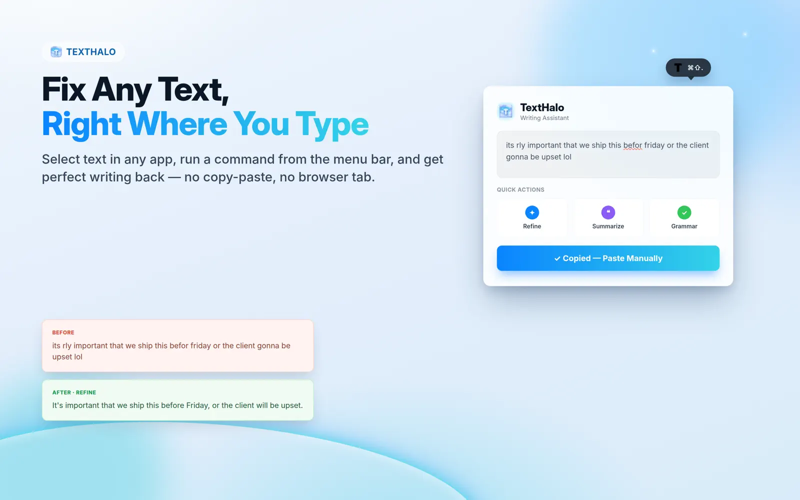 TextHalo on Mac, screenshot 1 of 4