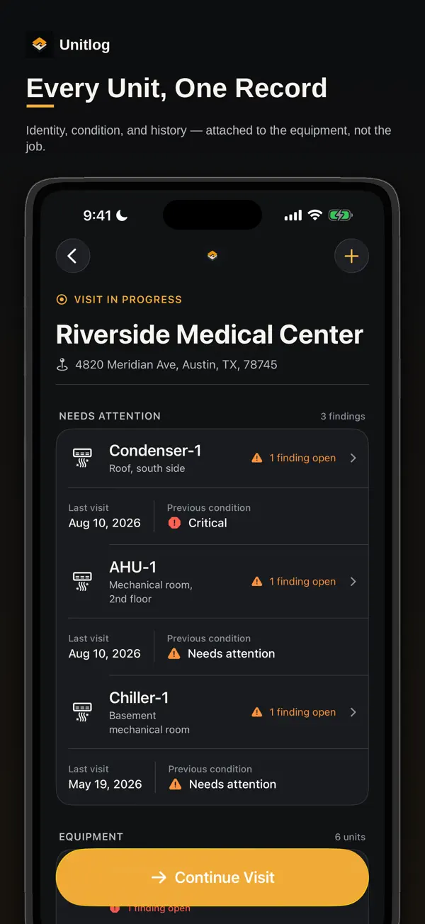 Unitlog on iPhone, screenshot 3 of 6