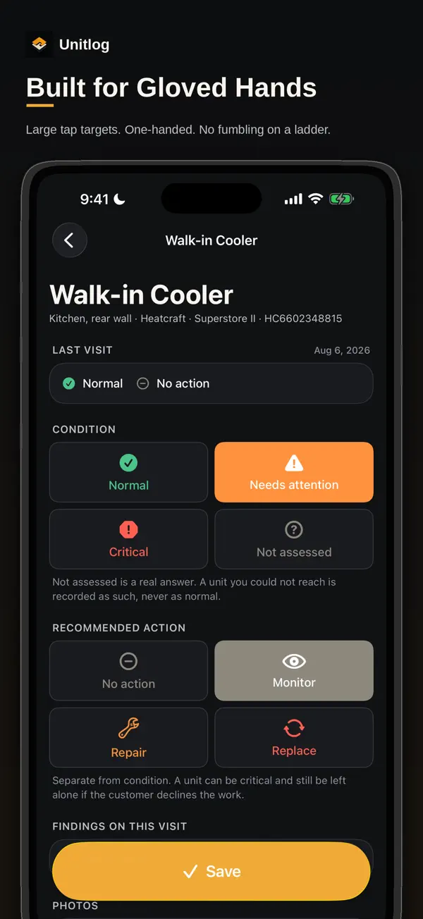 Unitlog on iPhone, screenshot 4 of 6