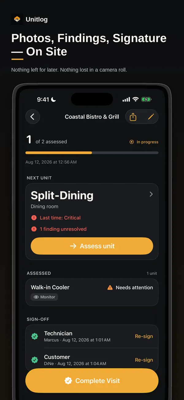 Unitlog on iPhone, screenshot 5 of 6