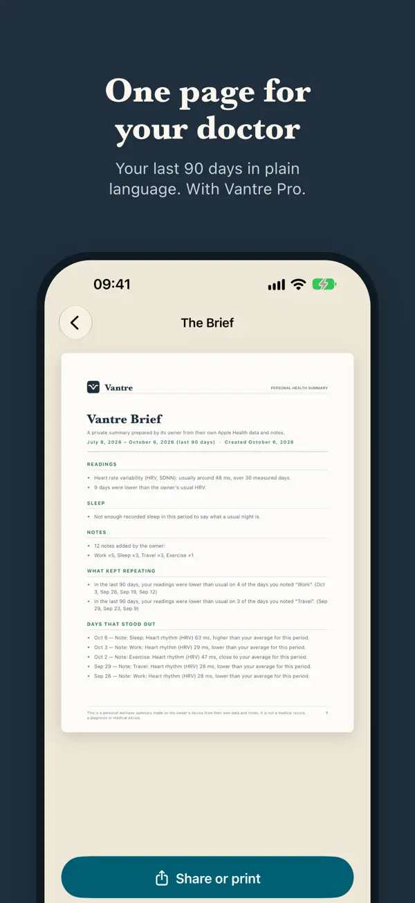 Vantre on iPhone, screenshot 5 of 6